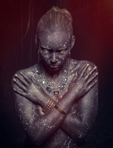 Künstlerisches Bodypainting Shooting professionelle Aufnahme