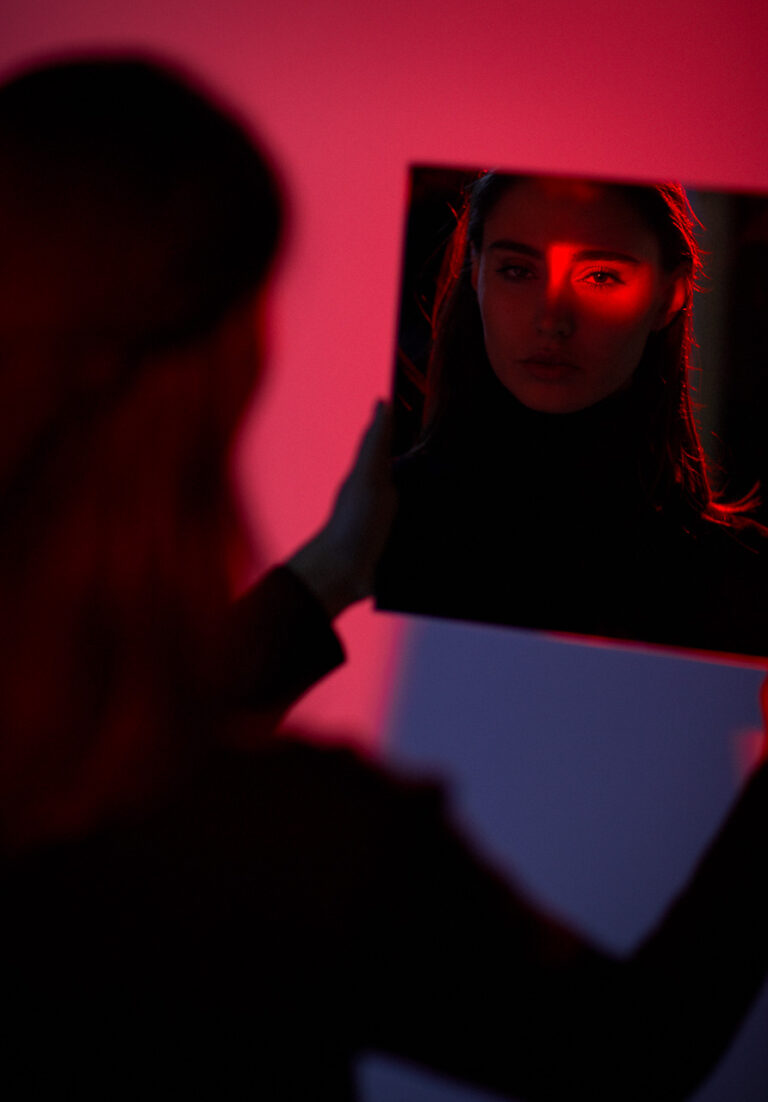 Professionelles Beauty Portrait Studio kreative Beleuchtung