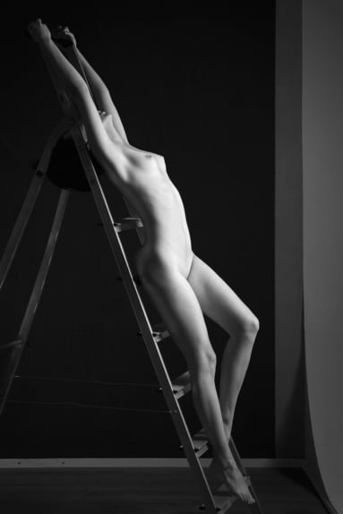 Fine Art Nude Shooting kreative Lichtgestaltung München