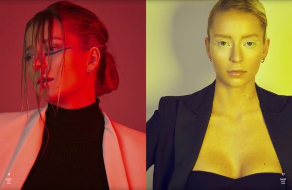 Künstlerisches Beauty Fotoshooting Frau Studioaufnahme