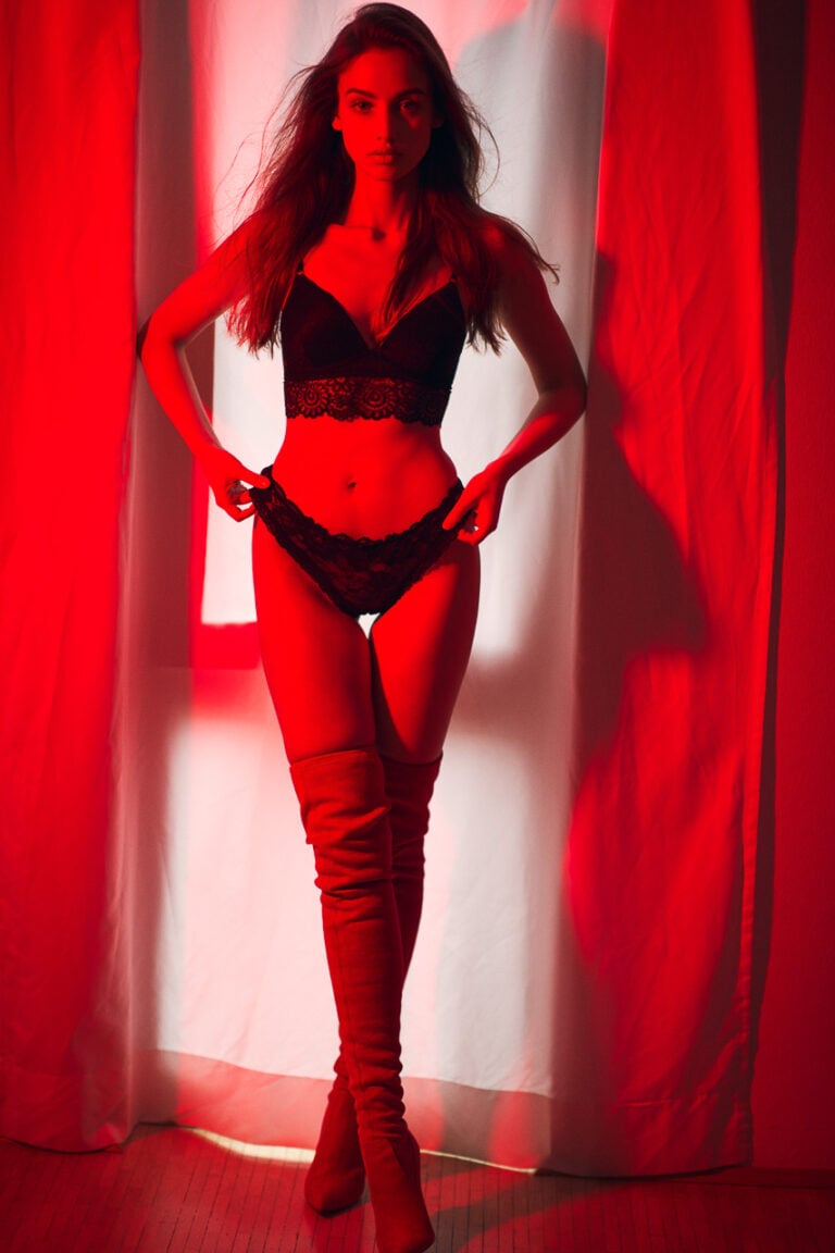 Kreatives Lingerie Shooting professionelle Aufnahme