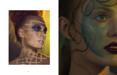 Creative Beauty Editorial Shooting Frau im Studio München