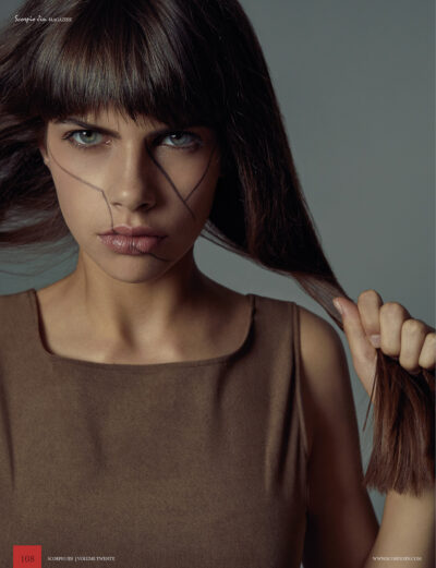 Professionelles Beauty Portrait Model im Fotostudio