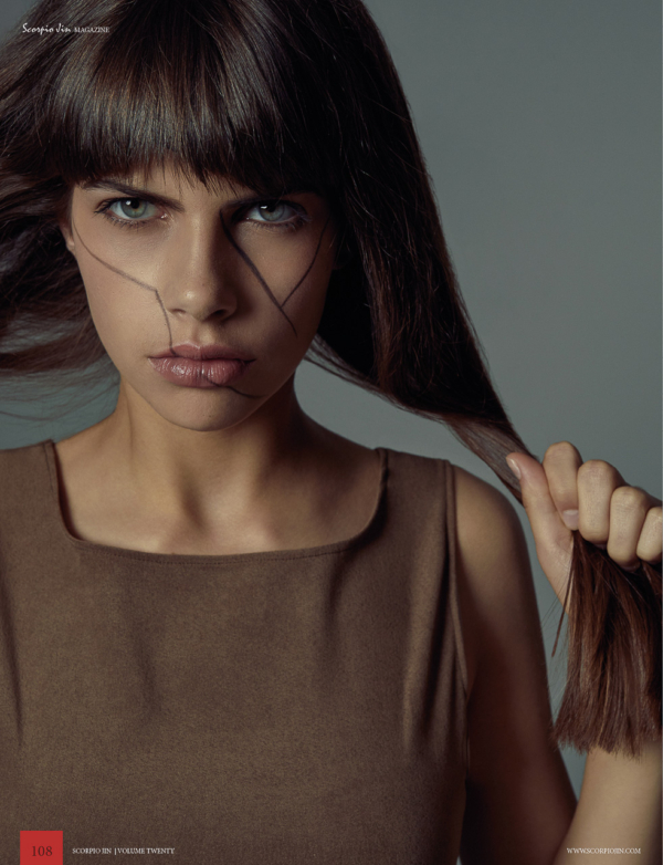 Professionelles Beauty Portrait Model im Fotostudio