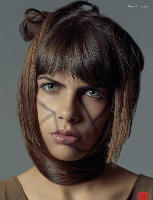 Professionelles Beauty Portrait Model im Fotostudio