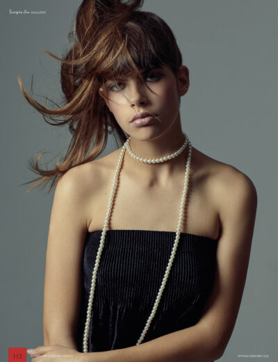 Professionelles Beauty Portrait Model im Fotostudio