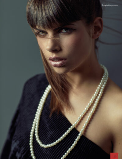 Professionelles Beauty Portrait Model im Fotostudio