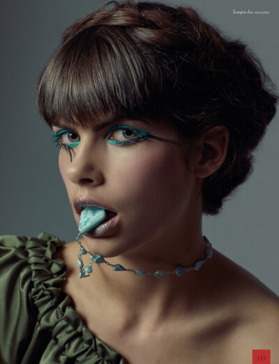 Professionelles Beauty Portrait Model im Fotostudio