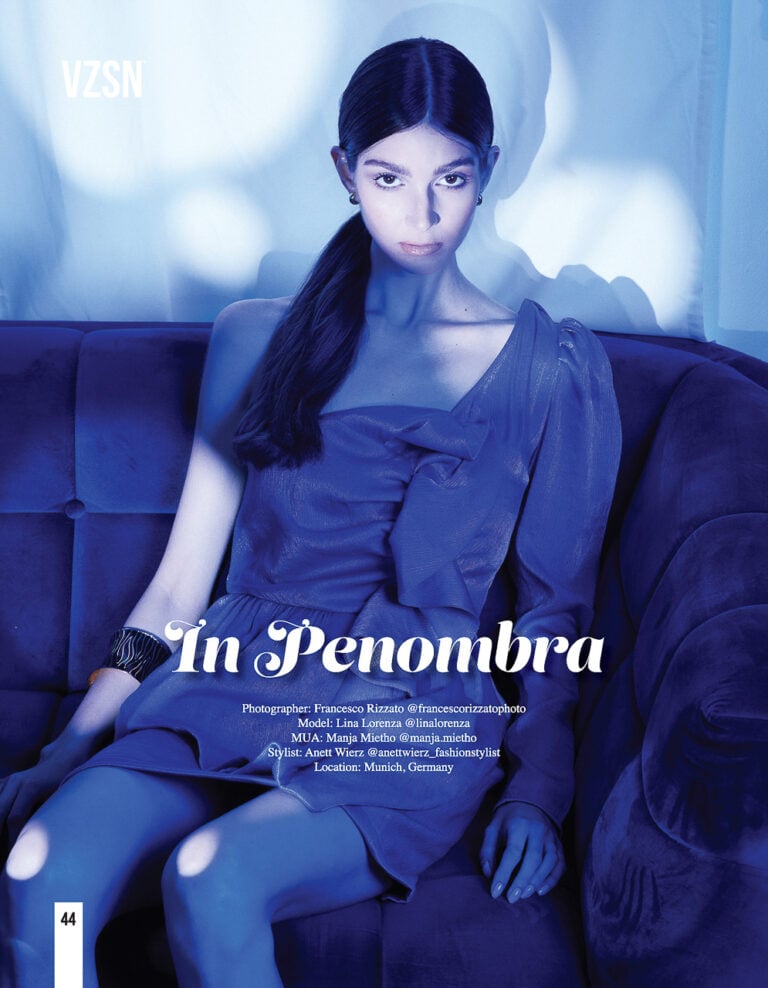 Kreatives Mode Shooting Model im Fotostudio