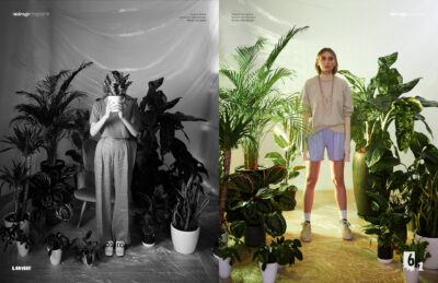 Künstlerisches Editorial Fashion Fotoshooting Studio