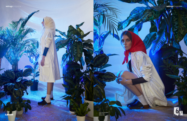 Künstlerisches Editorial Fashion Fotoshooting Studio