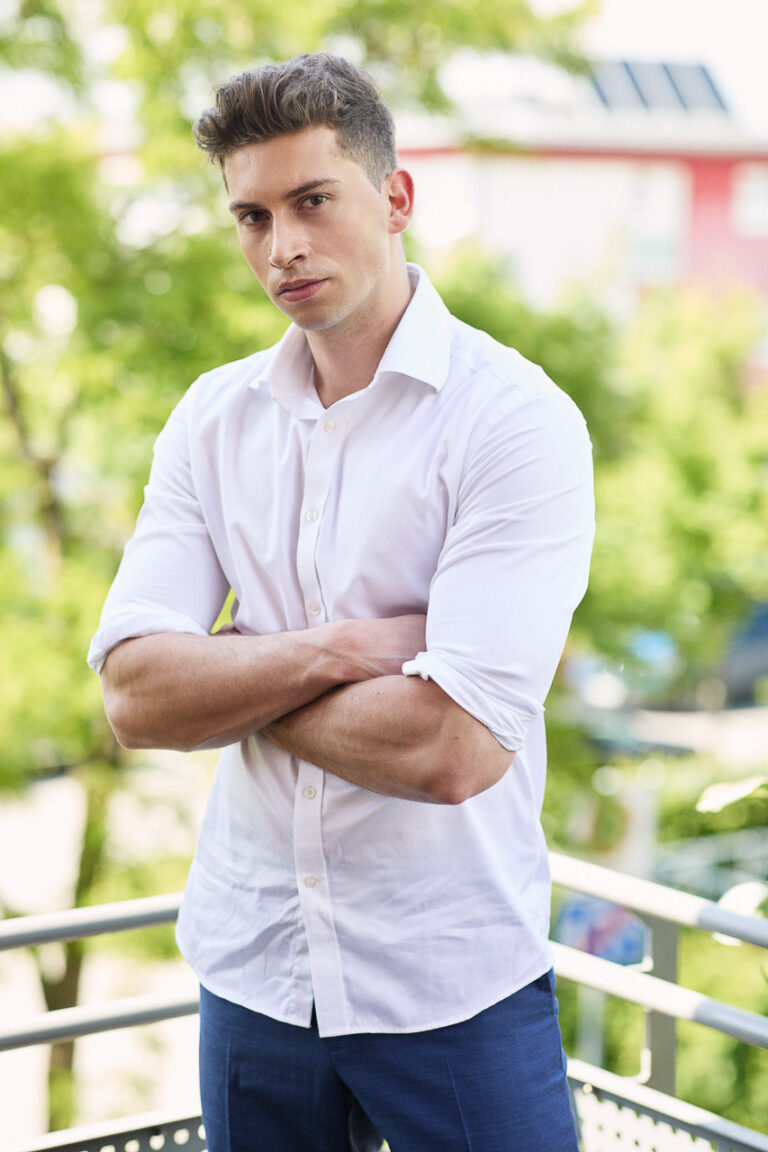 Sedcard Shooting Mann Model professionelle Fotografie München