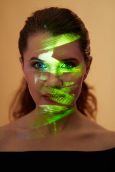 Künstlerisches Portraitfoto kreative Aufnahme