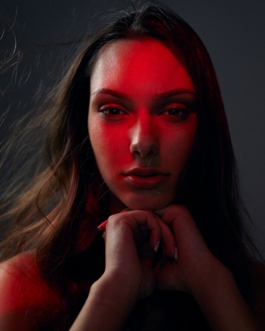 Künstlerisches Fotoshooting professionelle Aufnahme